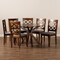 Baxton Studio Jana Modern and Contemporary Grey Fabric and Walnut Brown Finished Wood 7-Piece Dining Set 174-10541-10893-Zoro - alternate 7